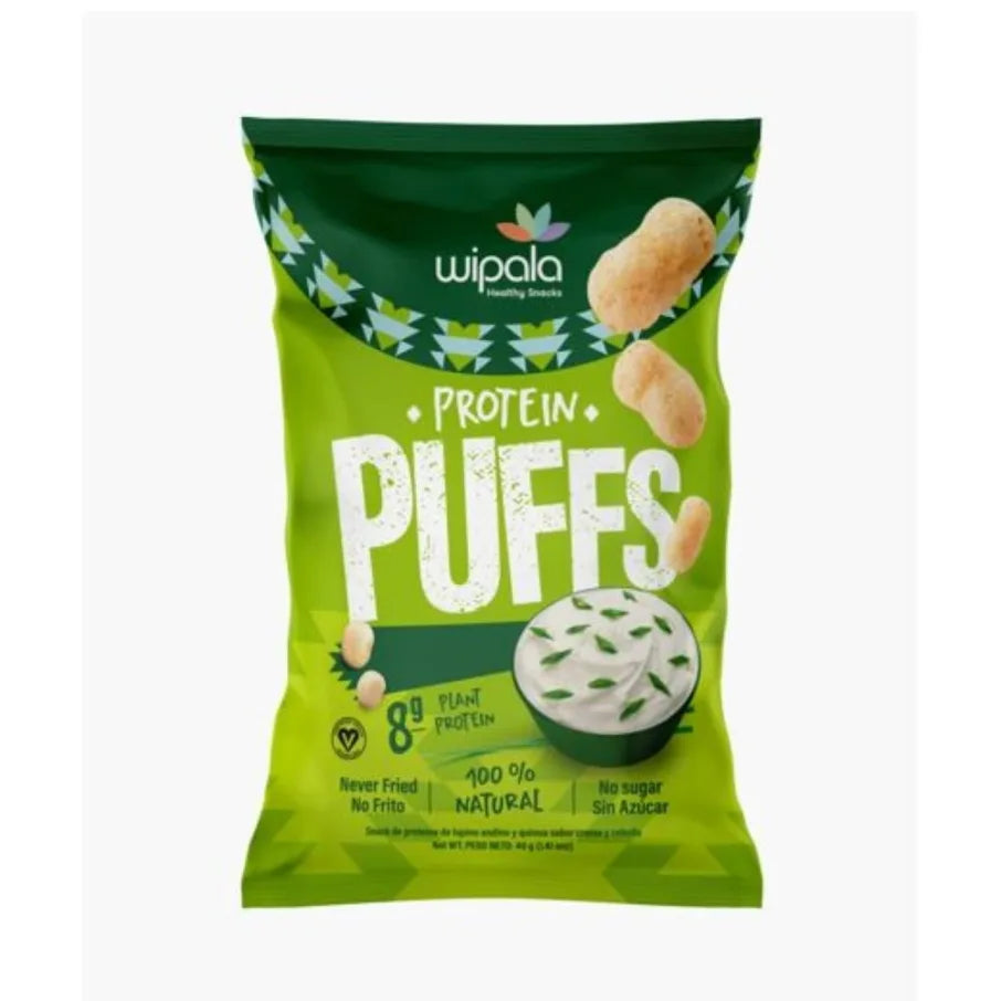Puffs sabor crema acida y cebollas 40 gramos Marca Wipala