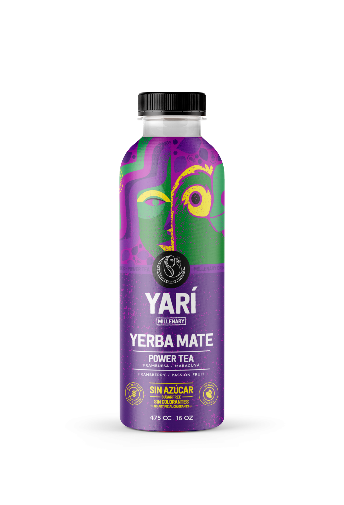Infusion de yerba mate sabor frambuesa y maracuya 475 cc Yari Drinks