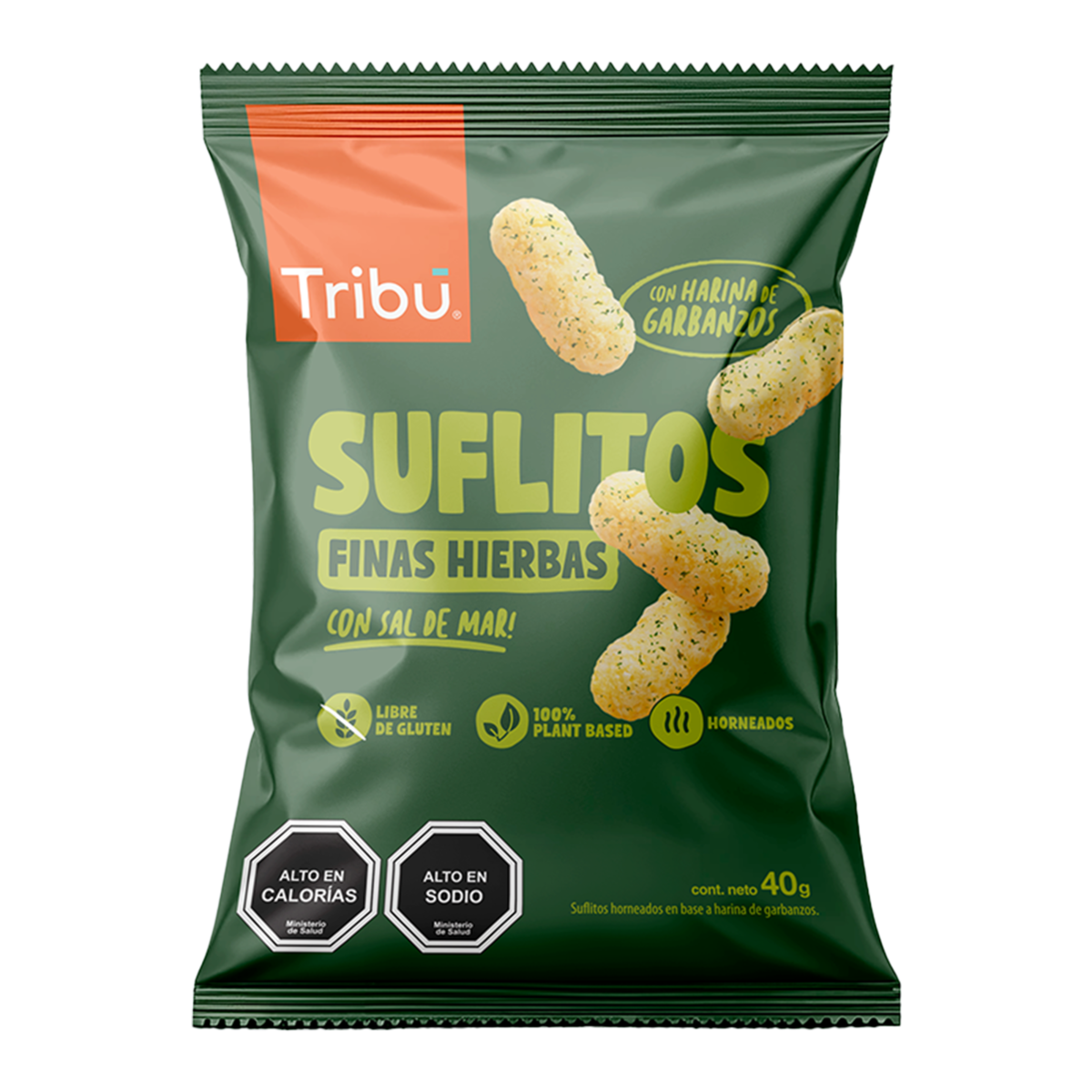 Caja suflito finas hierbas 20 unidades de 40 gramos Marca Tribu