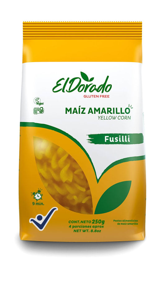 Pasta de maiz fusilli 250 gramos El Dorado