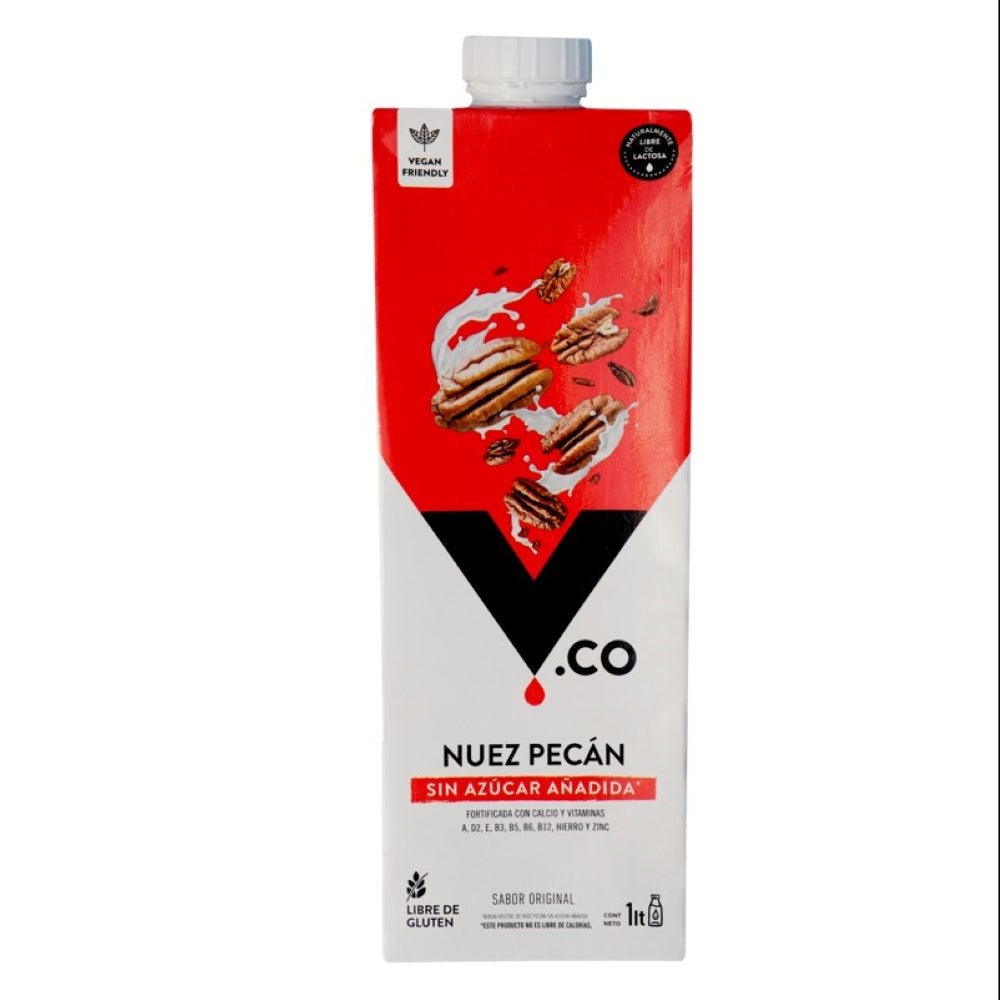 Bebida vegetal de nuez pecana sin azucar 1 litro Marca V.CO