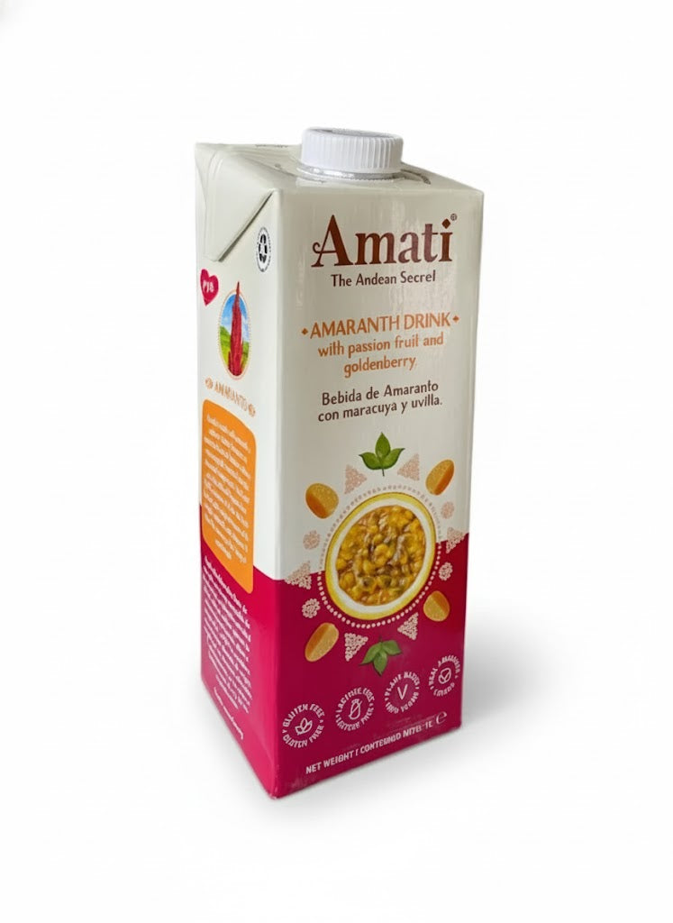Bebida vegetal de amaranto con maracuya 1 litro Marca Amati