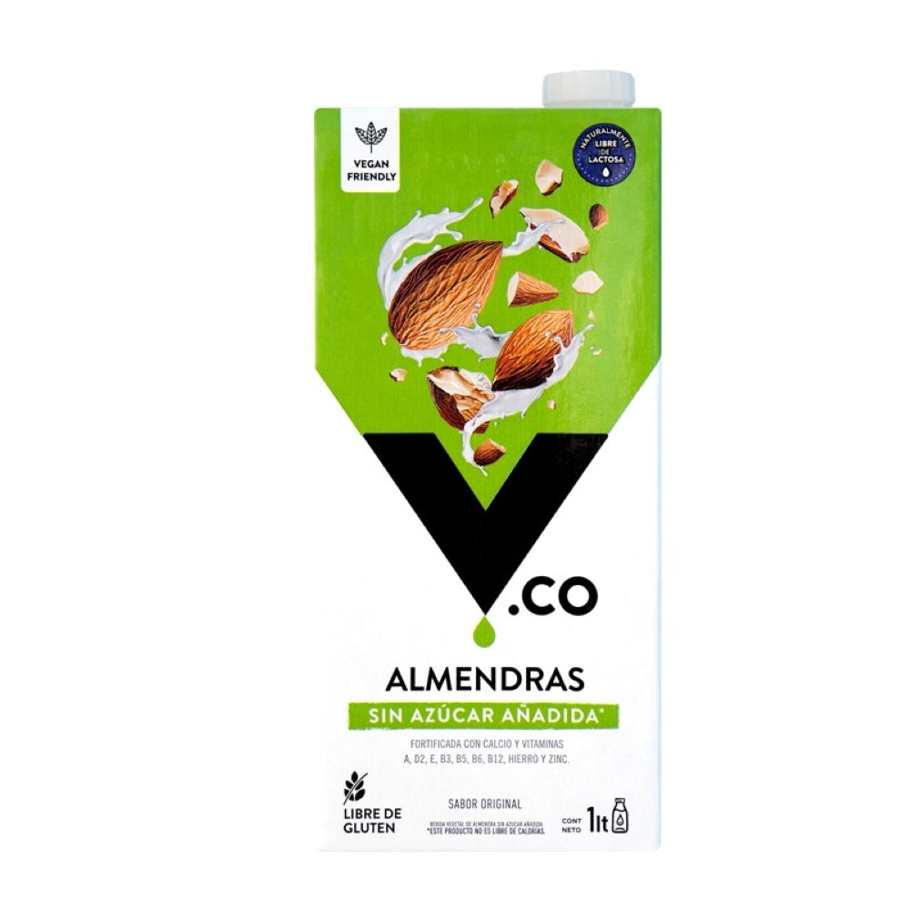 Bebida vegetal de almendra sin azucar 1 litro Marca V.CO