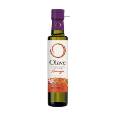Aceite de oliva extra virgen con sabor a naranja 250 cc Marca Olave