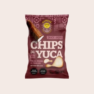 Chips de yuca con sal rosada 50 gramos Marca Kumuya