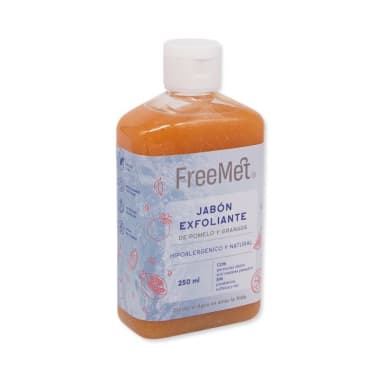 Jabon liquido exfoliante 250 cc Marca Freemet
