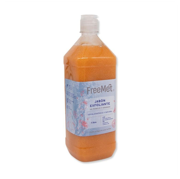 Jabon liquido exfoliante recarga 1 litro Marca Freemet