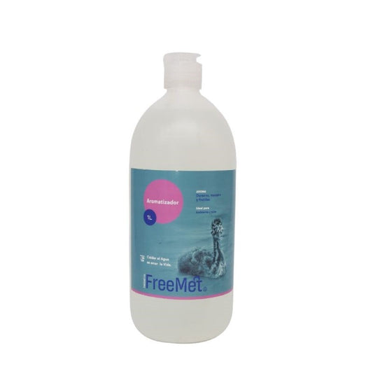 Aromatizador-de-ambiente-y-telas-durazno,-manzana-y-frutilla-1-lt-Marca-Freemet