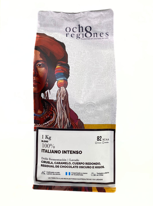 Cafe-Italiano-Intenso-100%-grano-1-kilogramo-Marca-8-Regiones