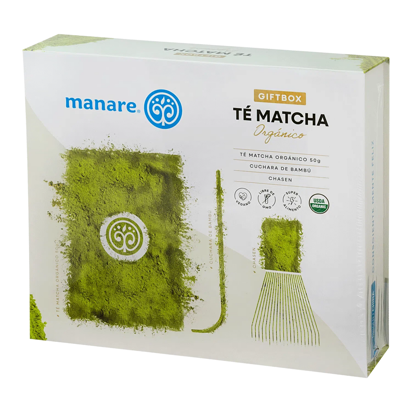 Gift Box te matcha organico en polvo 50 gramos Marca Manare