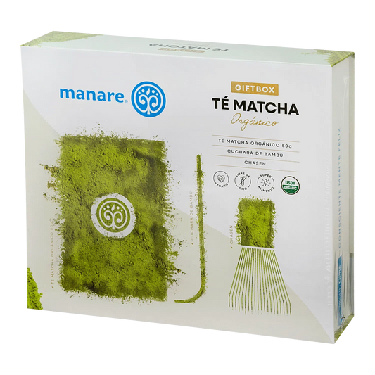 Gift Box te matcha organico en polvo 50 gramos Marca Manare