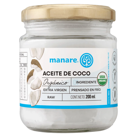 Aceite de coco organico 200 ml Marca Manare