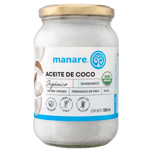 Aceite de coco organico 500 ml Marca Manare