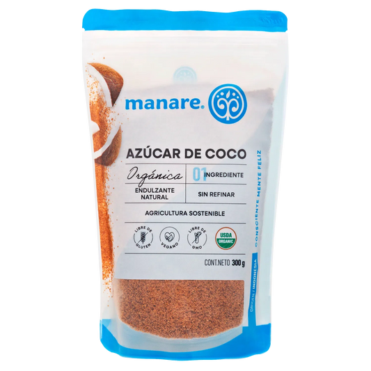 Azucar de coco organica 300 gramos Marca Manare