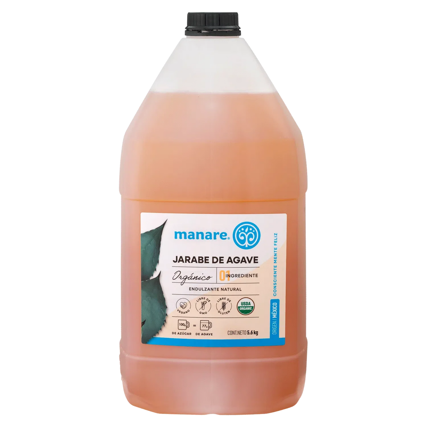 Jarabe de agave organico 5.6 kilogramos Marca Manare