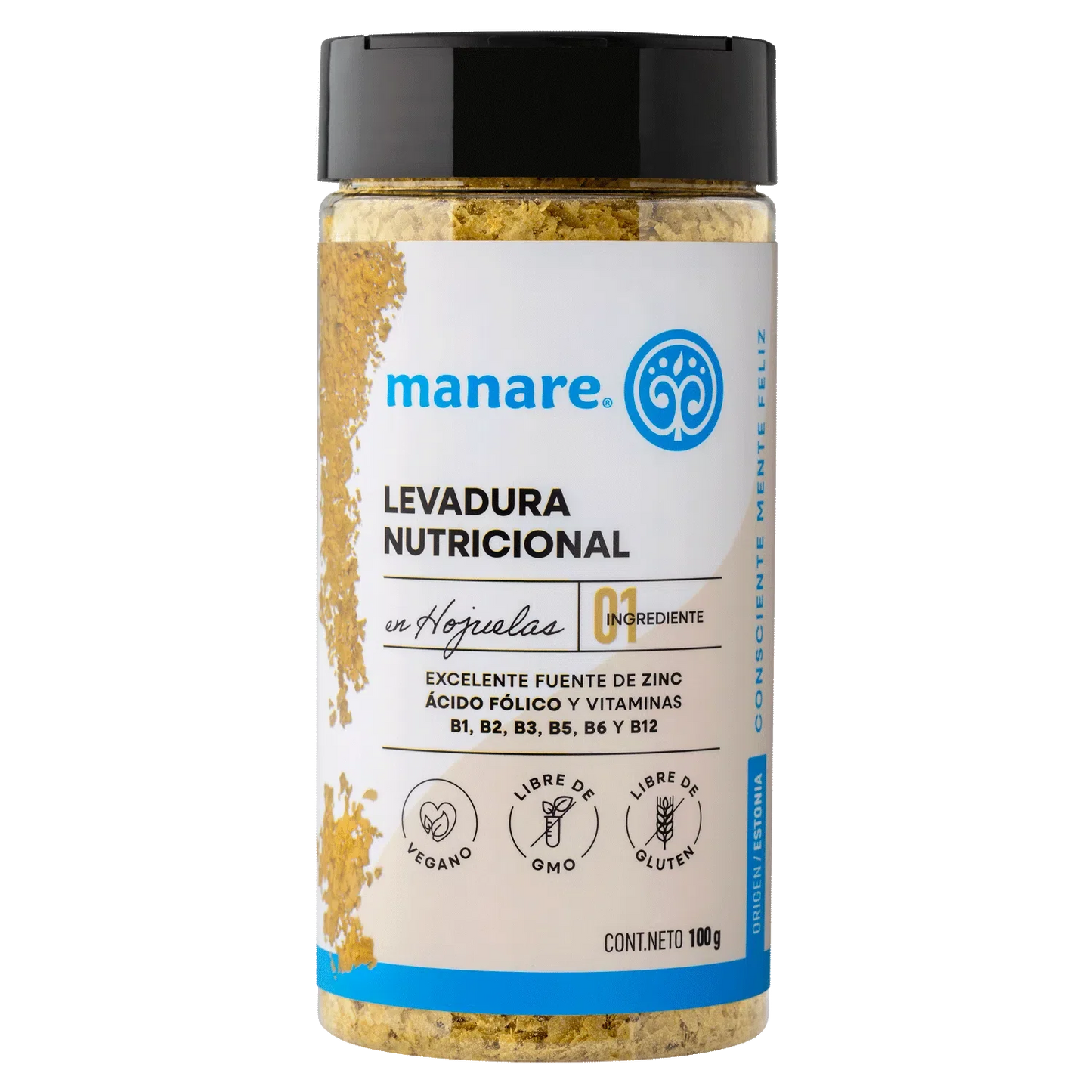 Levadura nutricional 100 gramos Marca Manare