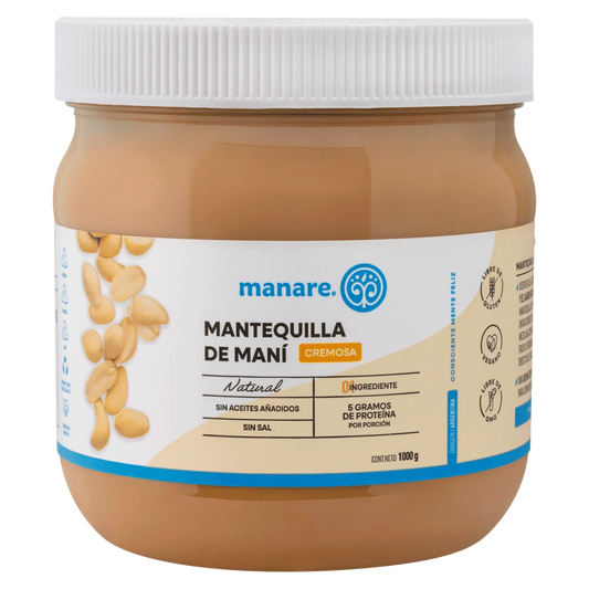 Mantequilla de mani 1 kilogramo Marca Manare