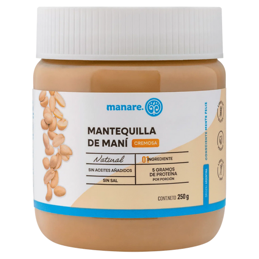 Mantequilla de mani 250 gramos Marca Manare