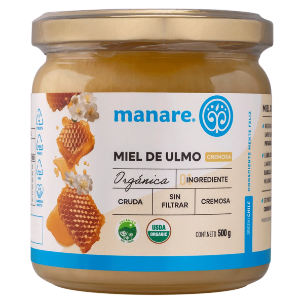 Miel de ulmo organica 500 gramos Marca Manare