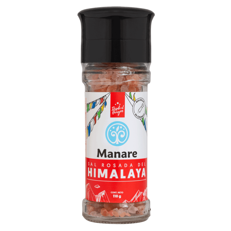 Molinillo de sal rosada del himalaya 110 gramos Marca Manare