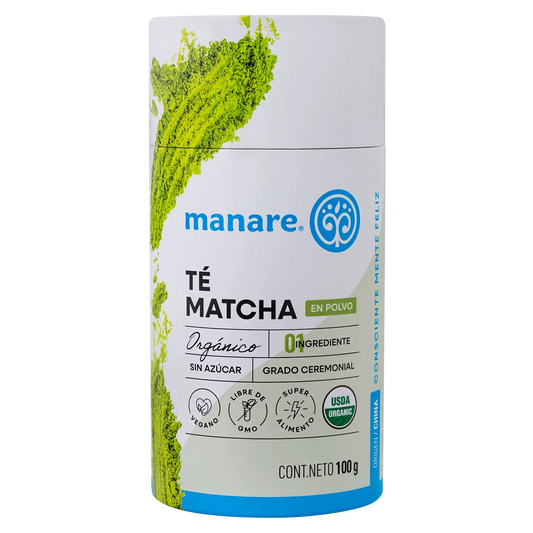 Te matcha organico en polvo 100 gramos Marca Manare