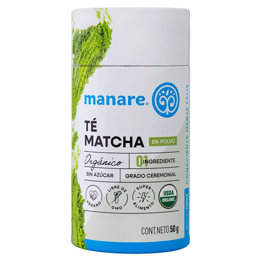 Te matcha organico en polvo 50 gramos Marca Manare