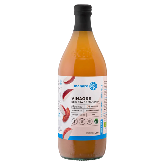 Vinagre de manzana organico 1 litro Marca Manare