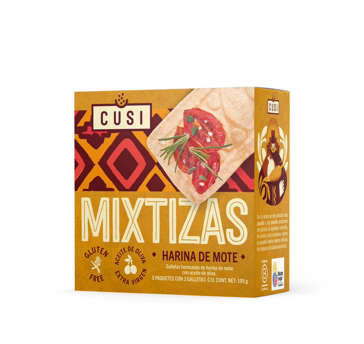 Crackers de mote 105 gramos Marca Cusi