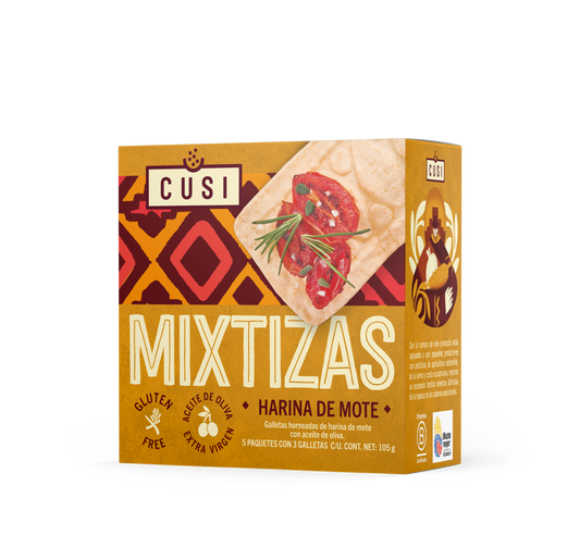 Crackers de mote 105 gramos Marca Cusi