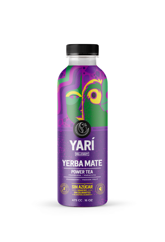 Infusion de yerba mate sabor frambuesa y maracuya 475 cc Yari Drinks