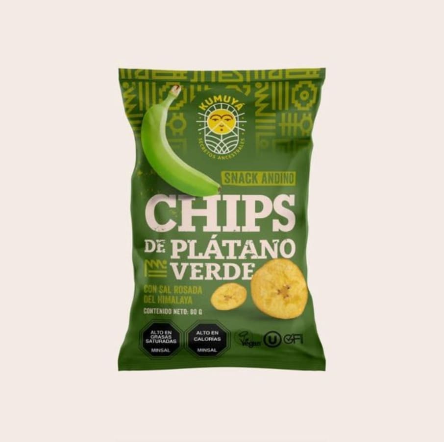 Chips de platano verde 80 gramos Marca Kumuya