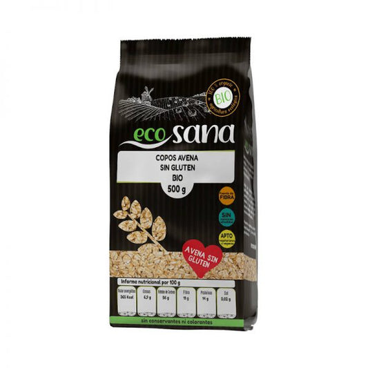Copos avena grueso sin gluten bio 500 gramos Marca Ecosana