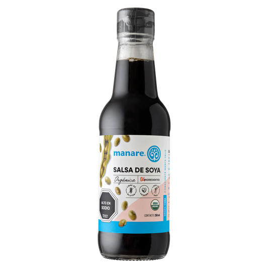 Salsa de soya organica 250 ml Marca Manare