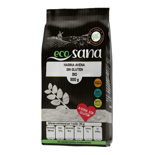 Harina avena sin gluten bio 500 gramos Marca Ecosana