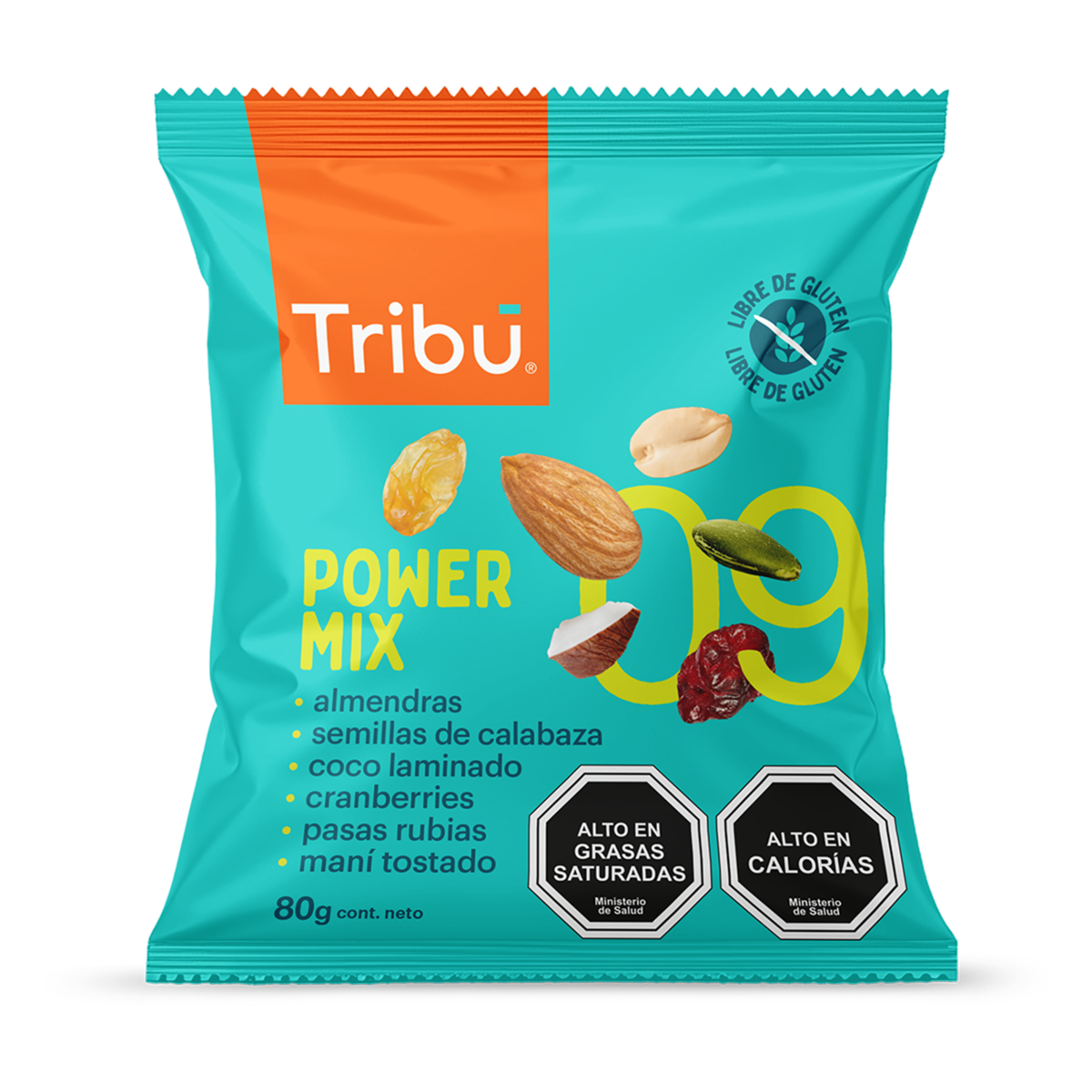 Caja mix power mix 16 unidades de 80 gramos Marca Tribu