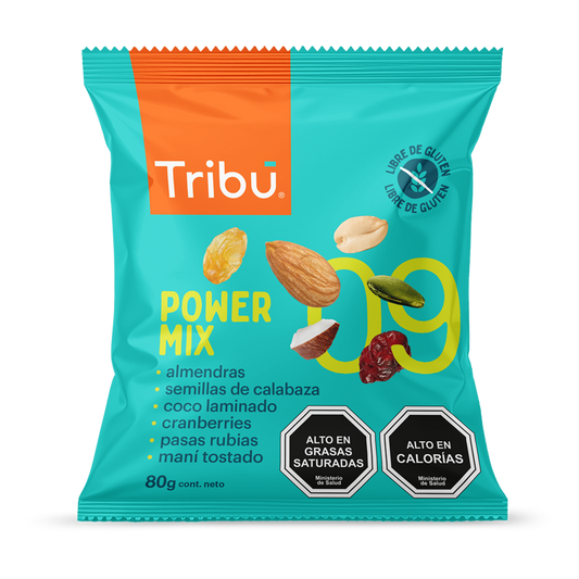 Caja mix power mix 16 unidades de 80 gramos Marca Tribu