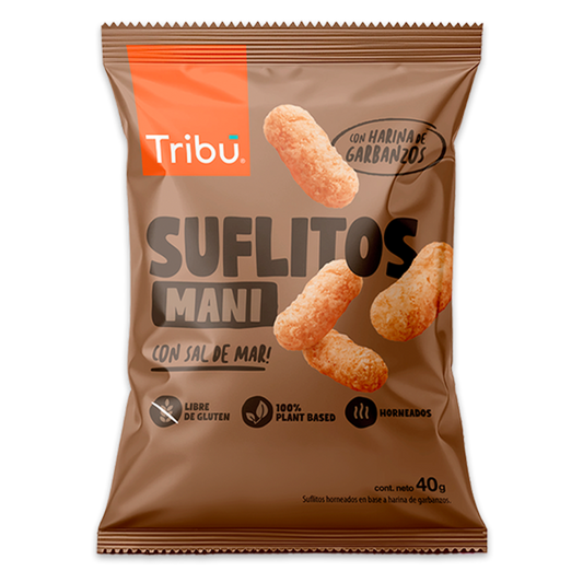 Caja suflito mani 20 unidades de 40 gramos Marca Tribu