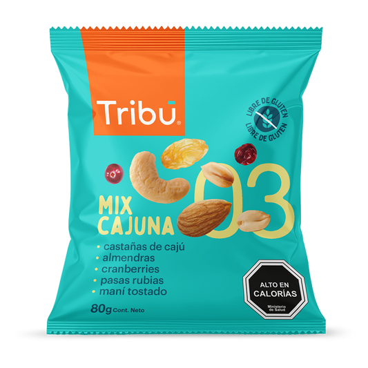 Caja mix cajuna 16 unidades de 80 gramos Marca Tribu