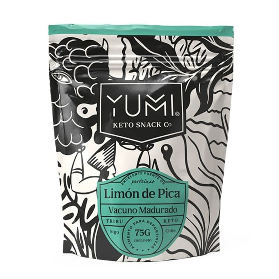 Snack keto de carne sabor limon de pica 75 gramos Marca Yumi