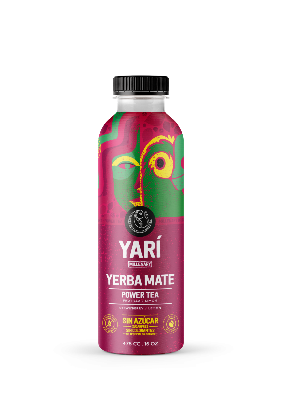Infusion de yerba mate sabor frutilla y limon 475 cc Yari Drinks