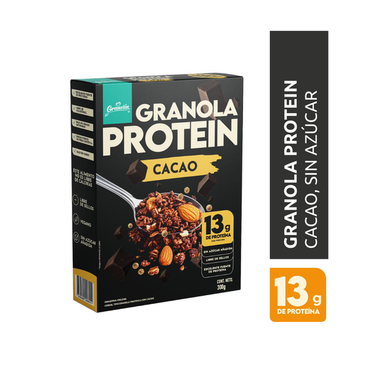 Granola protein cacao 300 gramos Marca Granolin