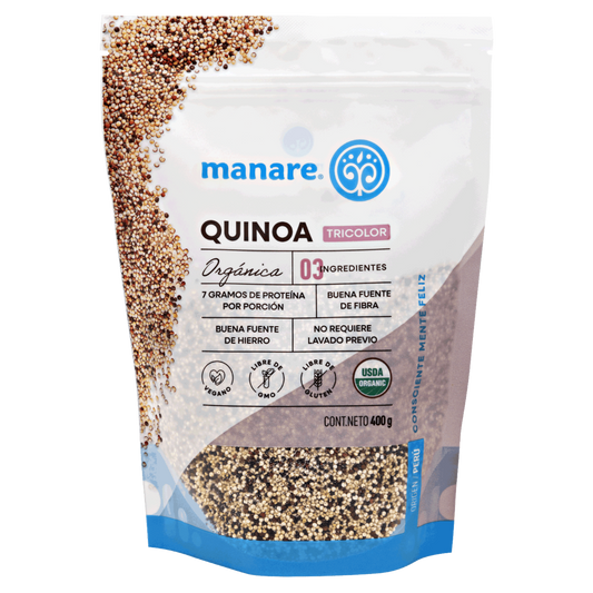 Quinoa tricolor organica 400 gramos Marca Manare
