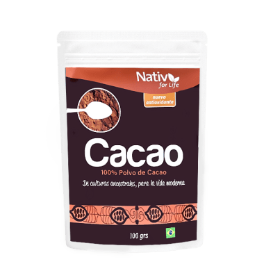 Cacao 100 gramos Marca Nativ for Life